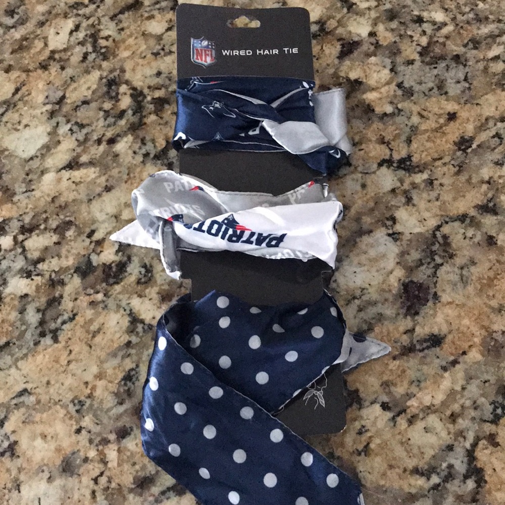 Patriots wired hair scarves/ ties